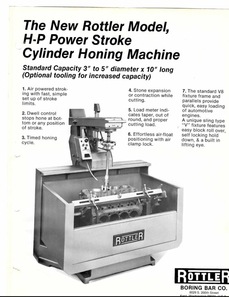 Engine Machine Shop On Rottler Rottler H-P Power Stroke Cylinder Honing Machine - USA Equipment Sales ...
