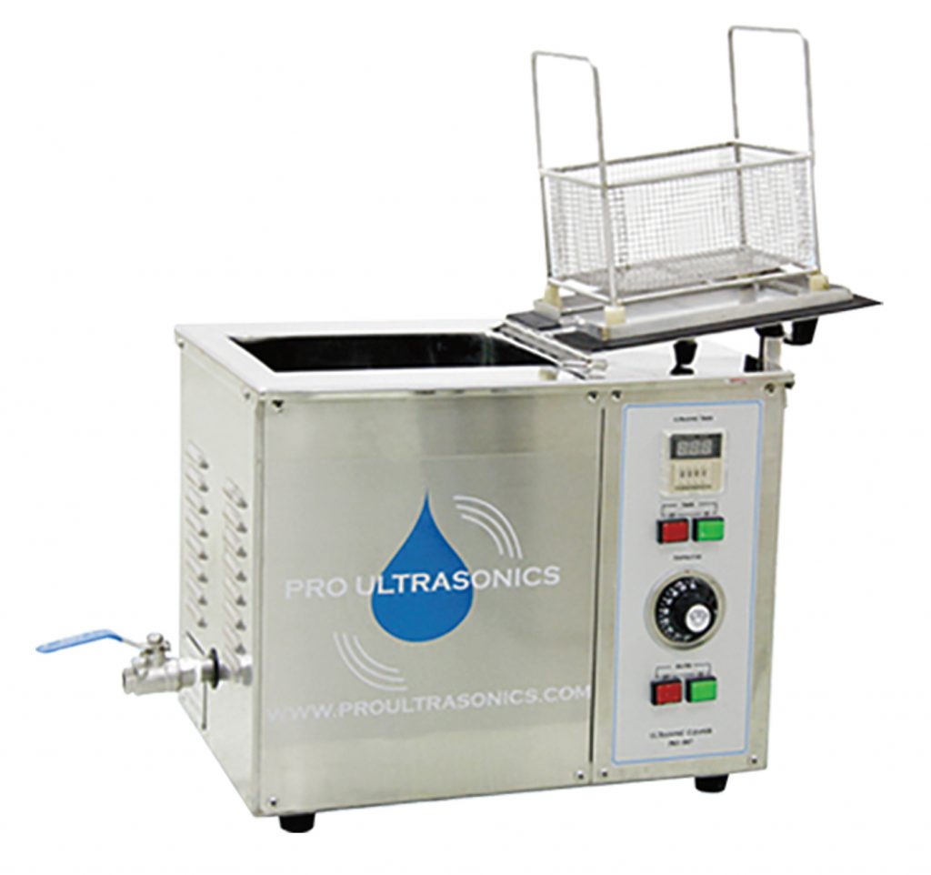 Pro Ultrasonics Pro 0907 tabletop ultrasonic cleaner (PRO-0907-2) stainless steel unit with lid and control panel