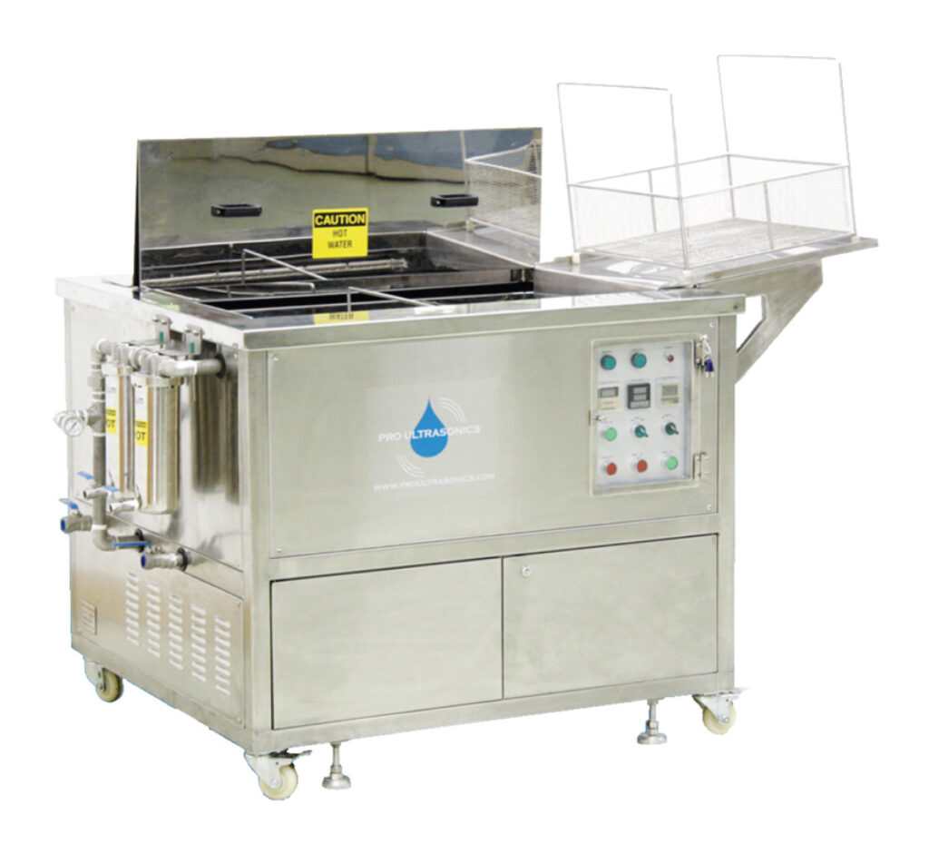 Pro Ultrasonics PRO-4230 industrial ultrasonic cleaning system with heated tank, lift basket, and integrated filtration