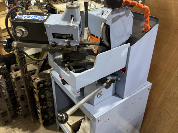 Used Comec Valve Refacer – Valve Grinding Head and Work Area